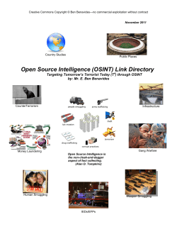 Open Source Intelligence (OSINT) Link Directory