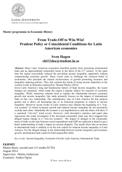From Trade-Off to Win-Win! - Lund University Publications