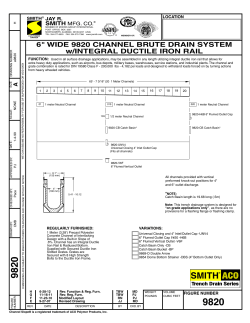 6" Wide 9820 Channel Brute Drain System w/ Integral Cast Iron Rail