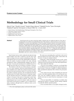 Methodology for Small Clinical Trials