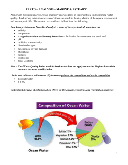 Marine Analysis - Science Olympiad