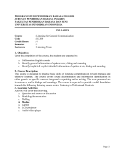PROGRAM STUDI PENDIDIKAN BAHASA INGGRIS JURUSAN