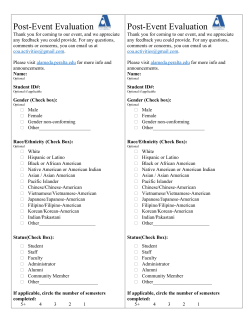 Post Event Evaluation
