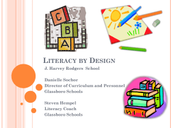 Literacy by Design - Glassboro Public Schools