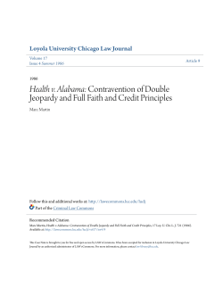 Health v. Alabama: Contravention of Double Jeopardy and Full Faith