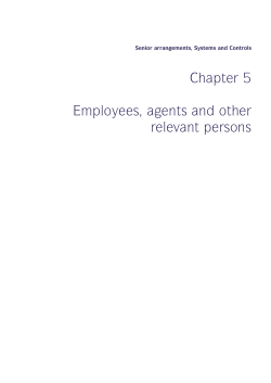 Chapter 5 Employees, agents and other relevant persons