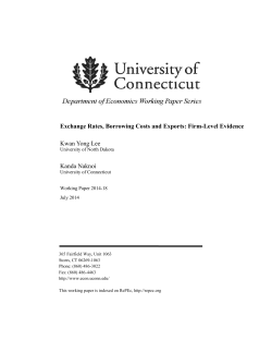 Exchange Rates, Borrowing Costs and Exports: Firm