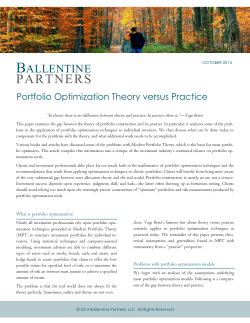 Portfolio Optimization Theory vs Practice