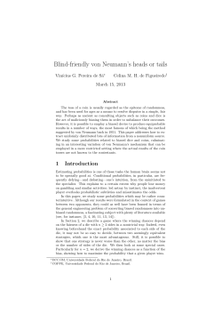 Blind-friendly von Neumann`s heads or tails