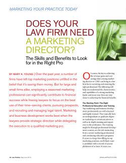 Does Your Law Firm Need a Marketing Director?
