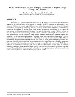 Multi-Criteria Decision Analysis: Managing