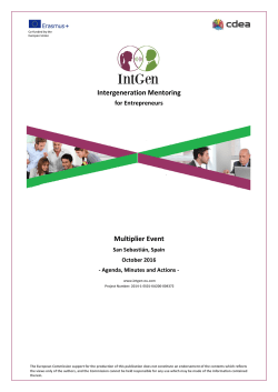 Intergeneration Mentoring Multiplier Event