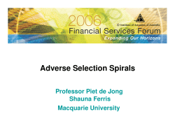 Adverse Selection Spirals