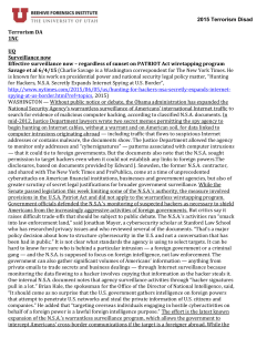 Surveillance programs stopping terror attacks now