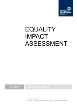Equality Impact Assessment - University of Strathclyde