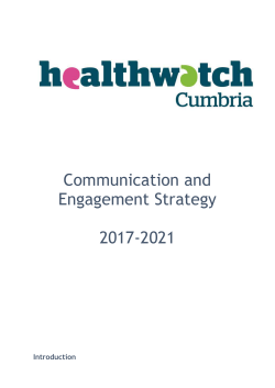 2017-2021 HWC Communication and Engagement Strategy