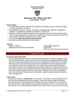 Making Teams Work - Harvard University