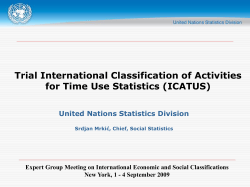ICATUS - United Nations Statistics Division