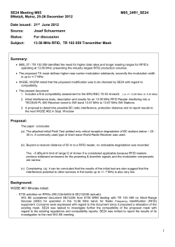 Interference test set-up, test proposal and initial field test