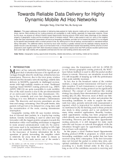 Towards Reliable Data Delivery for Highly Dynamic Mobile Ad Hoc