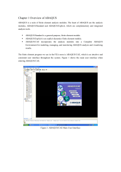 Chapter 1 Overview of ABAQUS