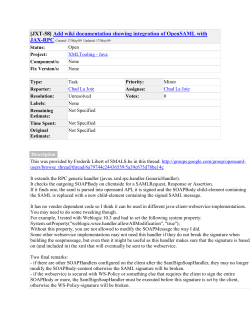 OpenSAML 2 Open Issues (Internet2)