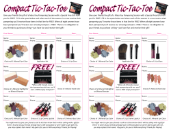 Compact Tic-Tac-Toe - Jo`s Dreams Mary Kay Unit