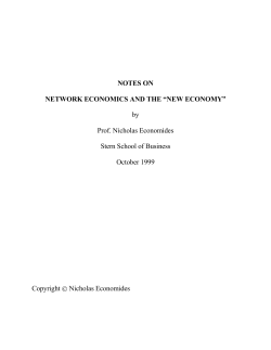 network economics and the &ldquo;new economy&rdquo;