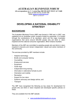 ABF submission to National Disability Strategy