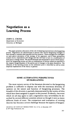 Negotiation as a Learning Process - Deep Blue
