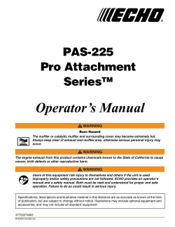 PAS-225 Operator`s Manual