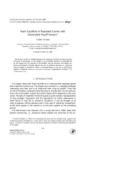 Nash Equilibria of Repeated Games with Observable