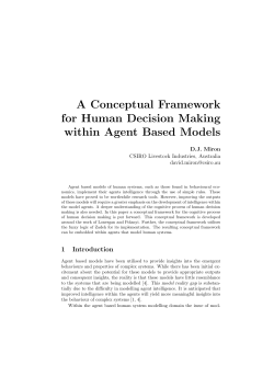 A Conceptual Framework for Human Decision Making within Agent