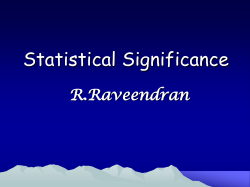 Tests of Significance