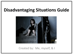 Disadvantaging Situations Guide