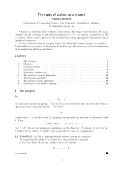 The topos of actions on a monoid