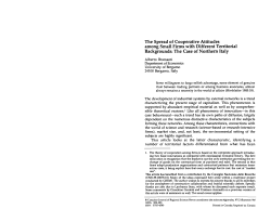 The Spread of Cooperative Attitudes among Small Firms with