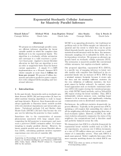 Exponential Stochastic Cellular Automata for Massively Parallel