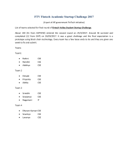 FTV Fintech Academic Startup Challenge 2017