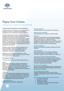 Papua New Guinea Applying for an Australia Awards Scholarship