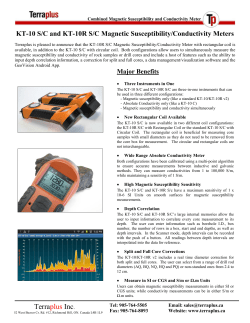 KT-10 S/C and KT-10R S/C Magnetic Susceptibility