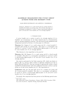 Algebraic Realization for Cyclic Group Actions with one isotropy type