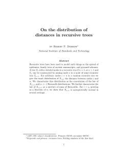 On the distribution of distances in recursive trees