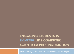ENGAGING STUDENTS IN THINKING LIKE COMPUTER
