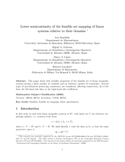 Lower semicontinuity of the feasible set mapping of - DIM