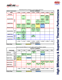 Distributed Power Bricks 5 volt output and lower Bus Converter