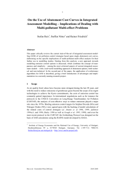 On the Use of Abatement Cost Curves in Integrated Assessment