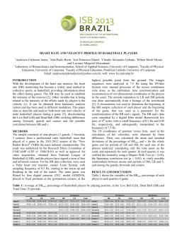 heart rate and velocity profile of basketball players