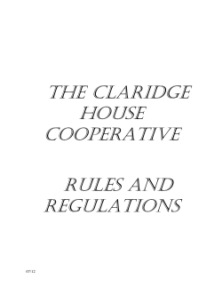 SCHEDULE A Wrapper Language - Claridge House Cooperative