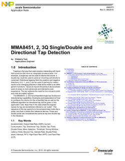 AN4072, MMA8451, 2, 3Q Single/Double and Directional Tap
